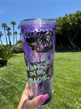 Scream ghost face you hang up on me you die snow globe drip tumbler 24oz